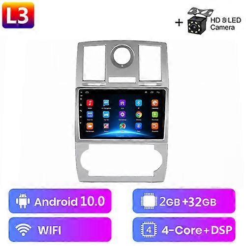 Android 10 2din Voiture Radio Navigation gps vidéo Lecteur multimédia Pour Chrysler 300C 2005 2006 2007 2DIN avec caméra arrière PAS de DVD