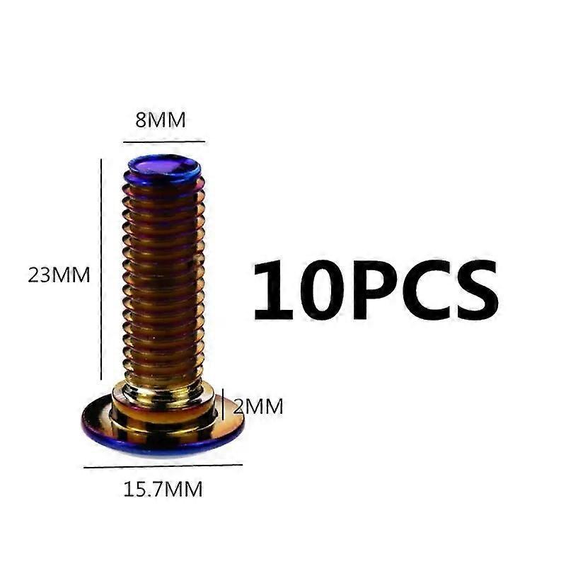 10 Adet Motosiklet M8 * 1.25mm * 25mm / 35mm Rotor / Fren Diski Vidaları Cıvatalar Kaplama Renk Honda Yamaha Kawasaki Suzuki Süs