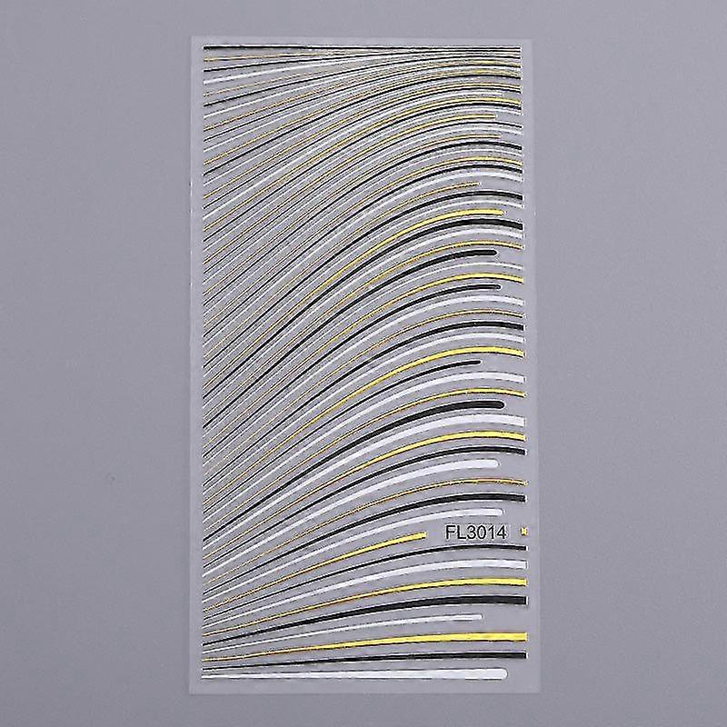 Linii Stripe 3d autocolant de unghii geometrice fluturat Star Inima autoadeziv Slider Papers41