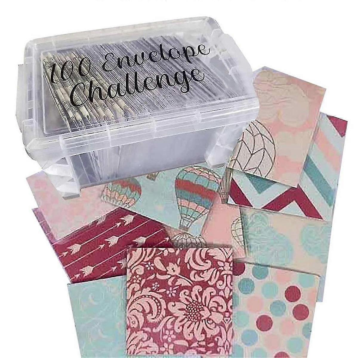 100 Envelopes Challenge Budget Planning Handbook Mastering The Progress With Storage Box For Repay