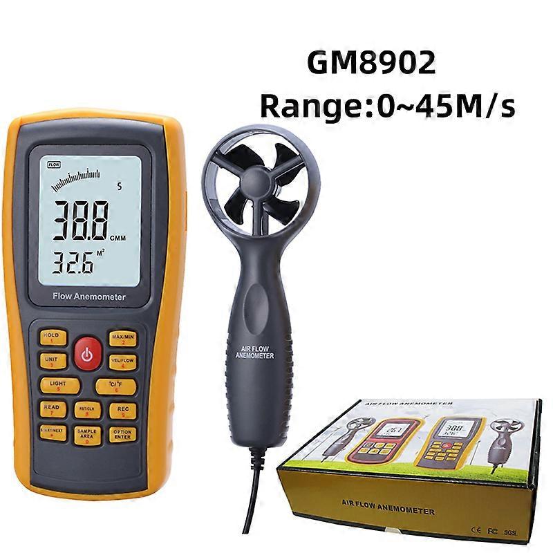 GM8903 Anemometer Wind Speed Meter Long Proble Hot Wire Anemometer GaugeTemperature Measurement USB Interface Tool Measuring
