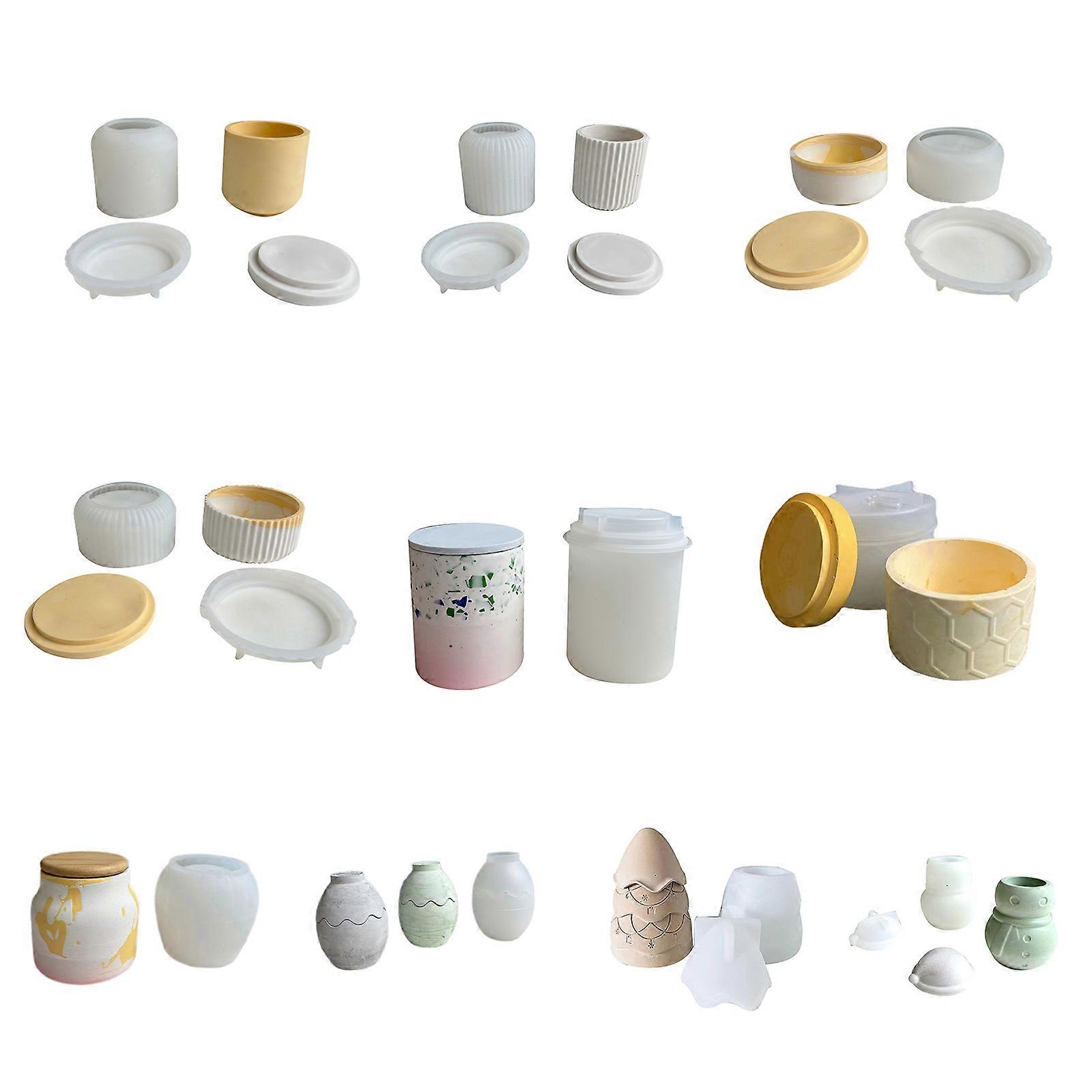 2 Stampi In Silicone Per Sapone Fai Da Te - Forma Rotonda 8 Cavità, Tema Natalizio - Per Saponi, Candele, Biscotti, Dessert, Resistenti Al Calore (104-230°C)