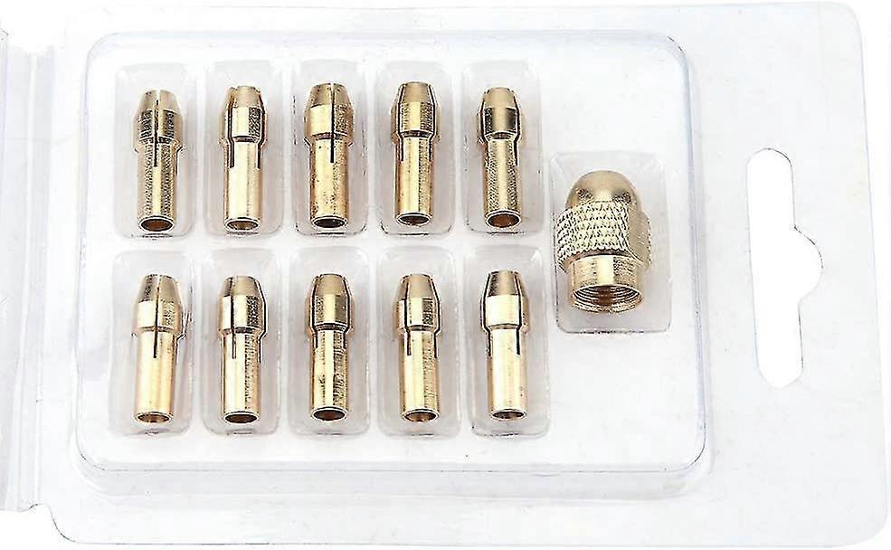 11pcs Tool Chuck Pivot,0.5-3.2mm Drill Chuck Chuck Set,copper Chuck,mini Electric Grinder Disassembly Tool