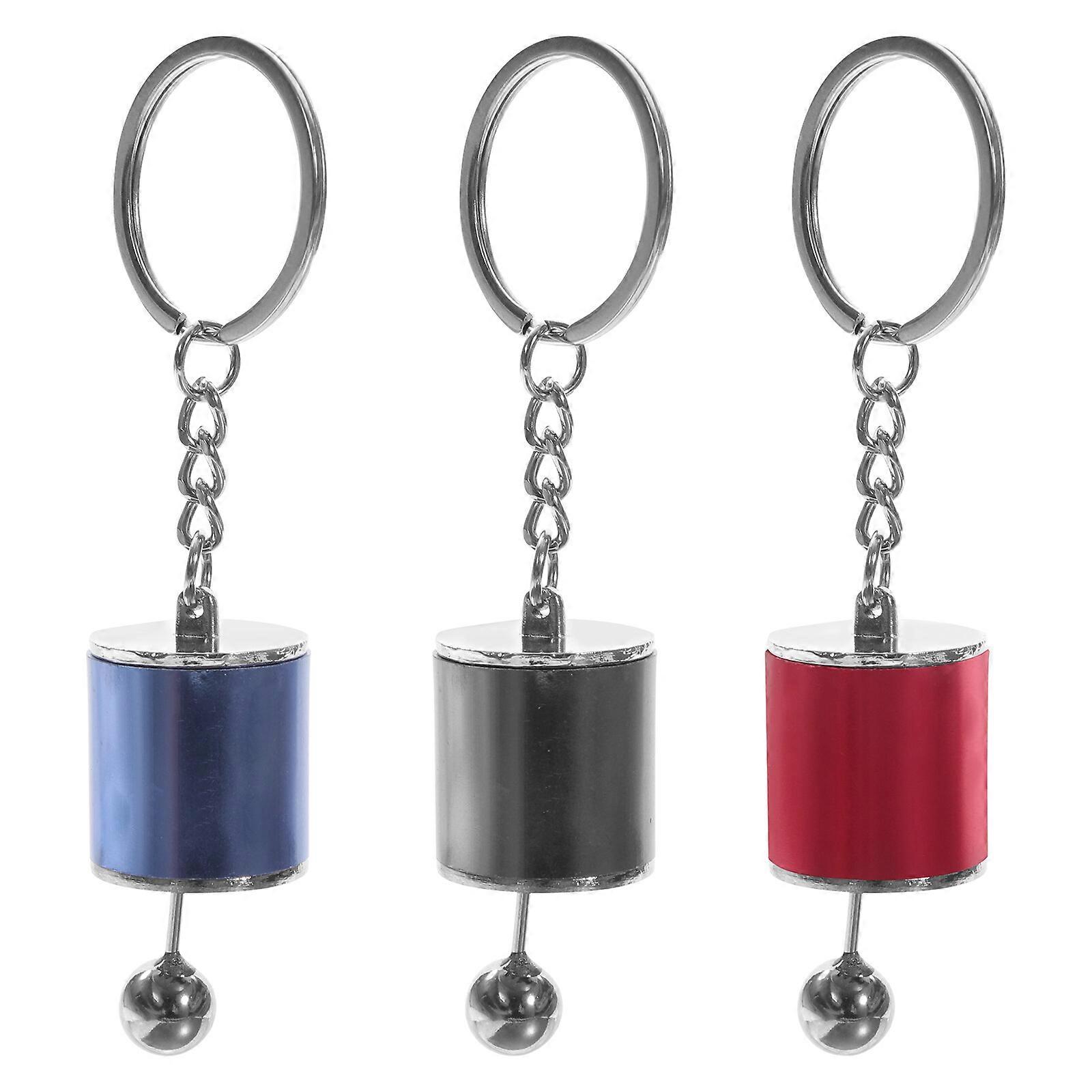 3pcs Keychain Gadgets Cool Key Chain Rings Car Key Keychain Decors Gear Shifter Keychains