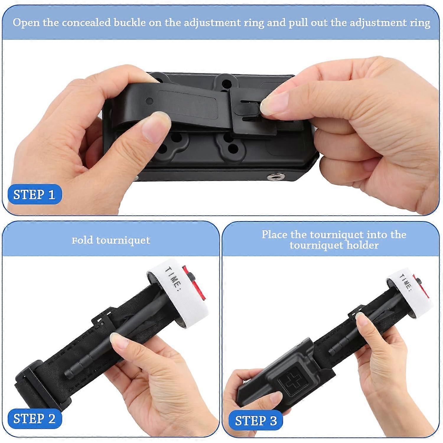 Tourniquet Holster For CAT Tourniquet - MOLLE Compatible Pouch With Belt Buckle Attachment, One-Handed Access