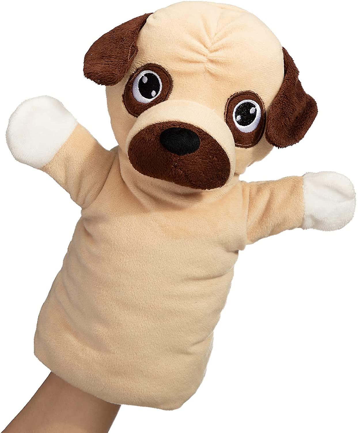 Puppy Hand Puppets Labrador Plush Animal Toys for Toddlers Kids 12 Inches D