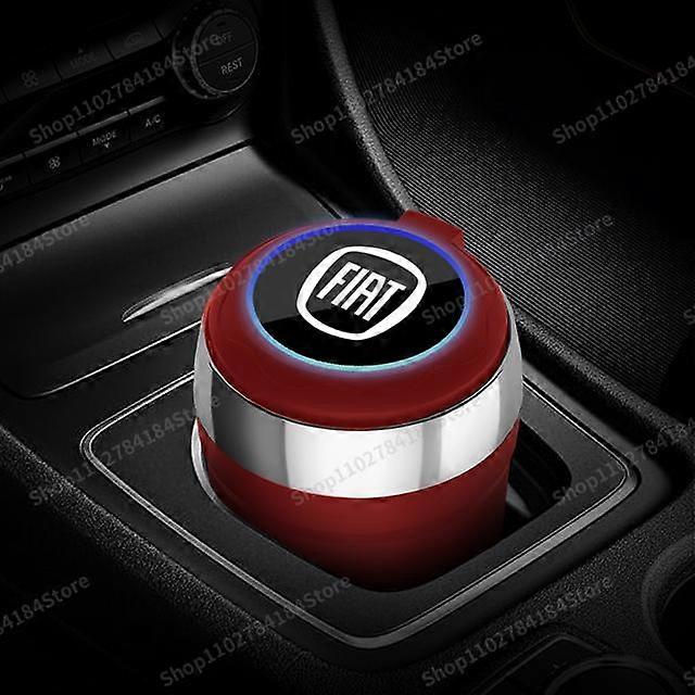 Ashtrays Car ashtray detachable liner LED light flame retardant smoke-free case for Fiat abarth Aegean 500c panda Uno Palio Tipo Doblo