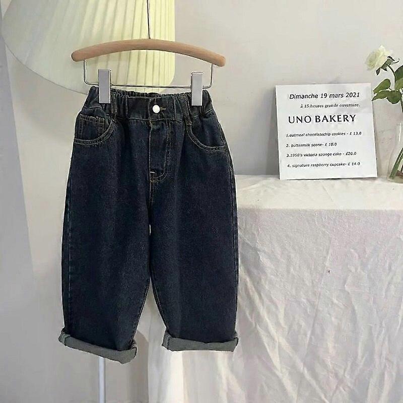 חליפת ג'ינס לילדים סתיו ילדים וילדים חליפת ג'ינס מזדמנת עם שרוולים ארוכים סט מכנסיים עליונים לתינוקותסטים של שני חלקיםסטים של תלבושות לילדים