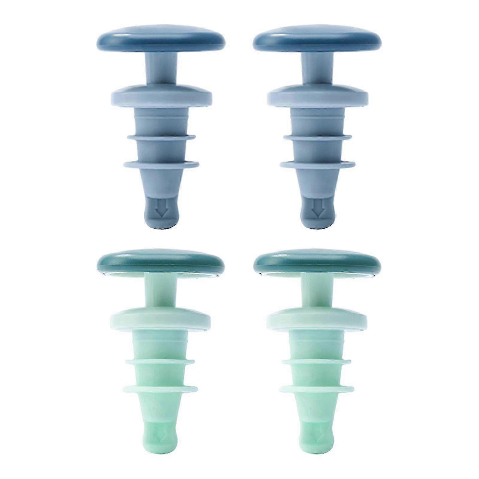 4pcs Leakproof Sealed Storage Silicone Reusable DIY Wine Bottle Stopper Plug