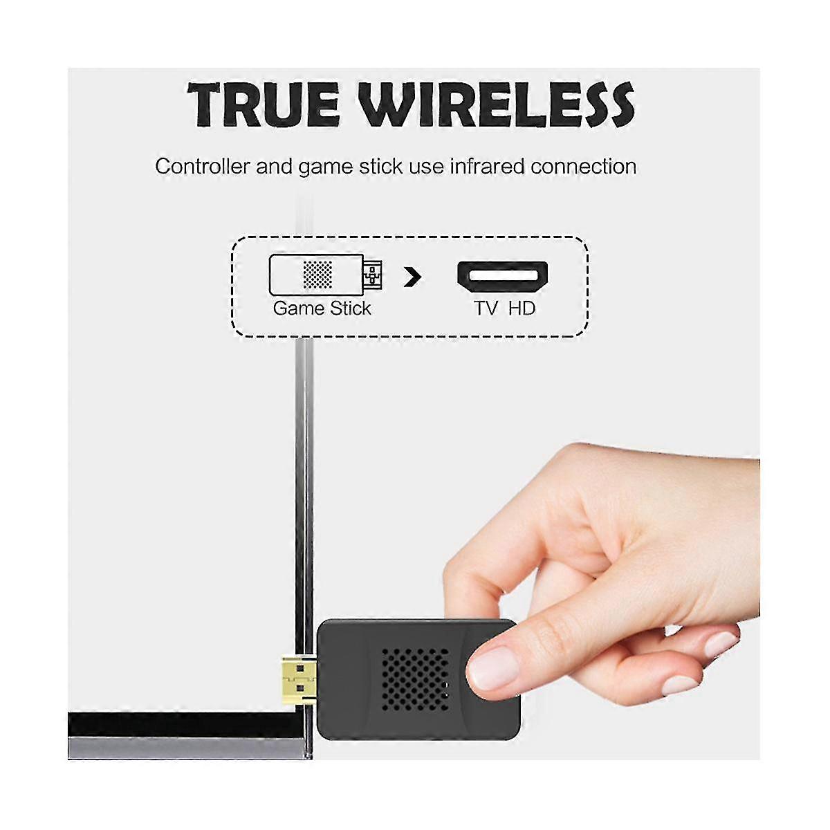 Usb Wireless Y2 Plus Handheld Tv Console Build In 1800 Retro Game Console Dual Gamepad -compatible