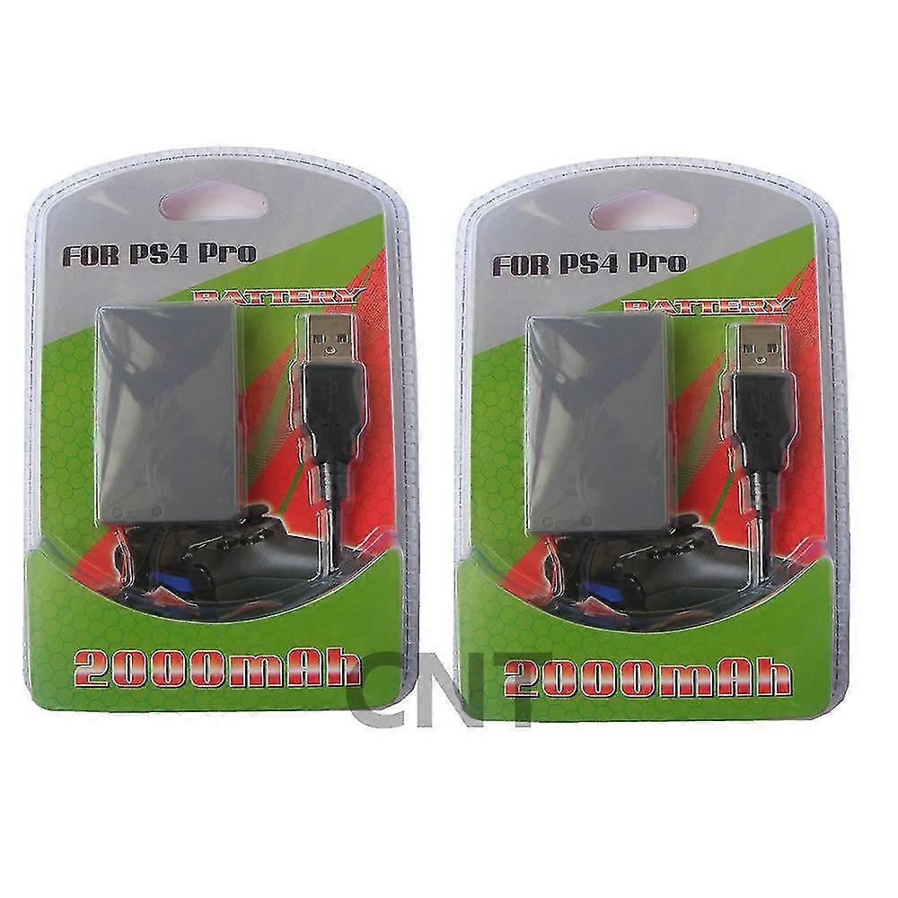 xj2pcs 2000mah Rechargeable Battery Compatible Playstation 4 Pro Ps4 Pro Controller
