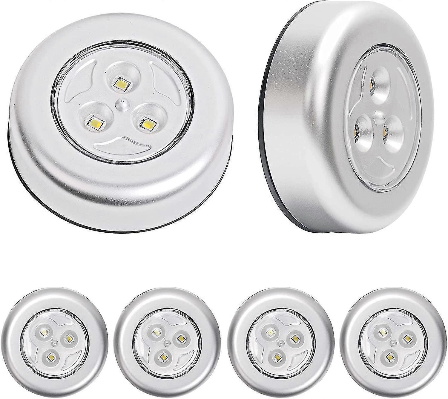 6pcs Led Battery-powered Wireless Night Light Touch Light
