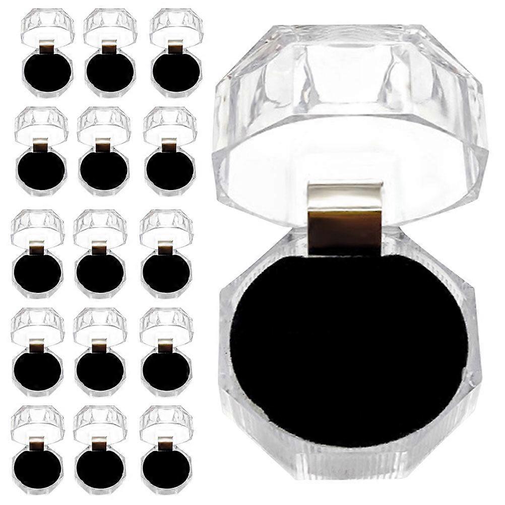 20pcs Plastic Ring Boxes Earrings Jewelry Storage Boxes Ring Display Organizer