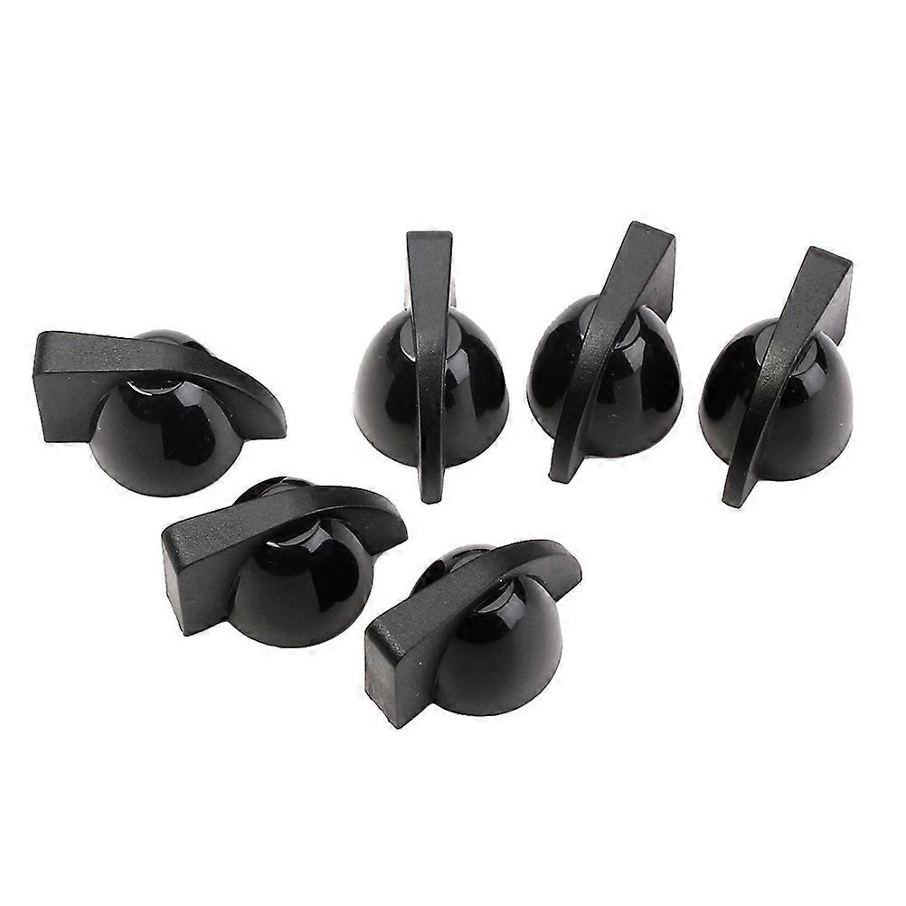 6pcs Chicken Head Electric Guitar Effect Pedal Knobs Guitar Amplfier Control Knob (Black)