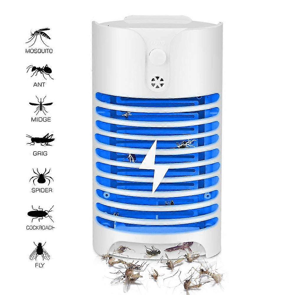 Indoor Bug Zapper Flying Insect Killer Using Unique Uv Light Trap1pcs-White