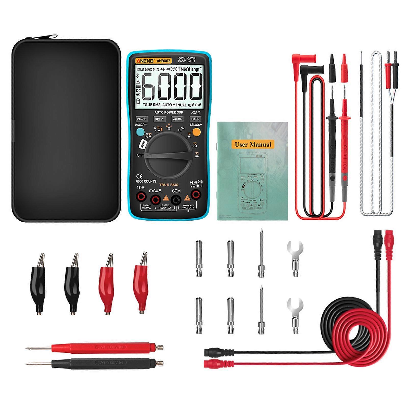 2023 New ANENG AN9002 Bluetooth Digital Multimeter 6000 Counts True RMS AC Voltage Tester