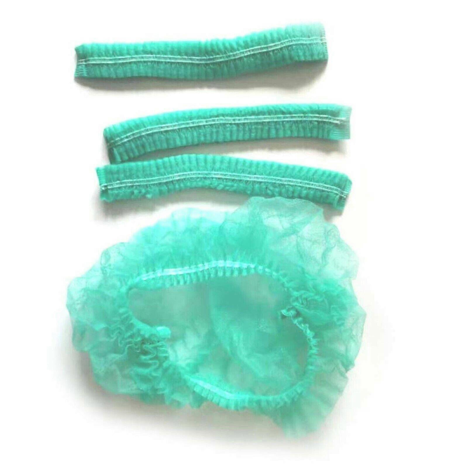 100st Engångshår Netto Kepsar Hairnet Dammhuvudskydd Stretch elastisk hatt