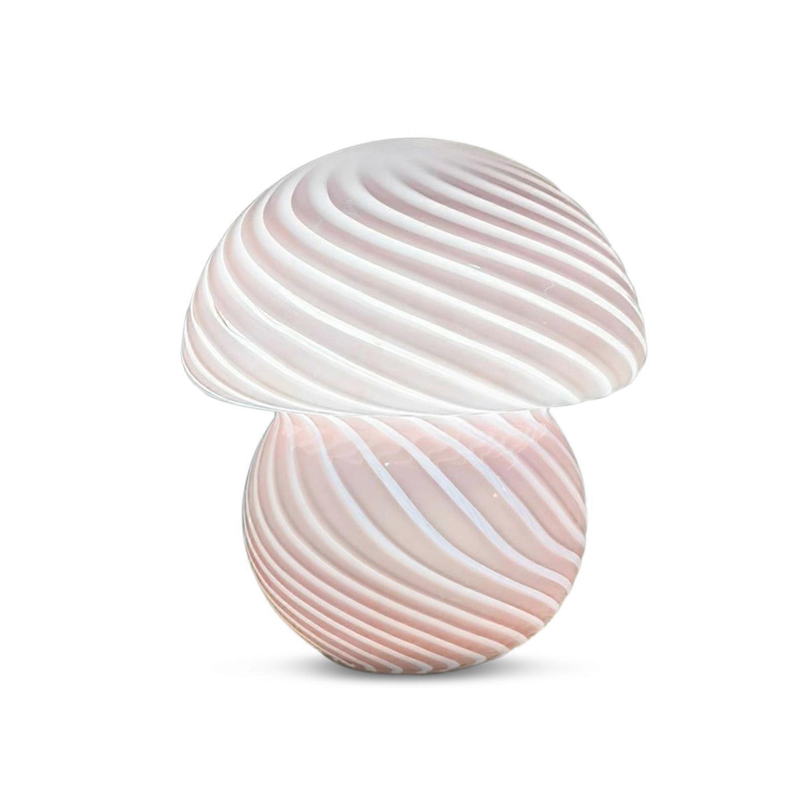 Retro Stripe Night Light Mushroom Lamp, Adjustable Brightness, 4 Plug Type Bedside Lamps EU/UK/AU/US