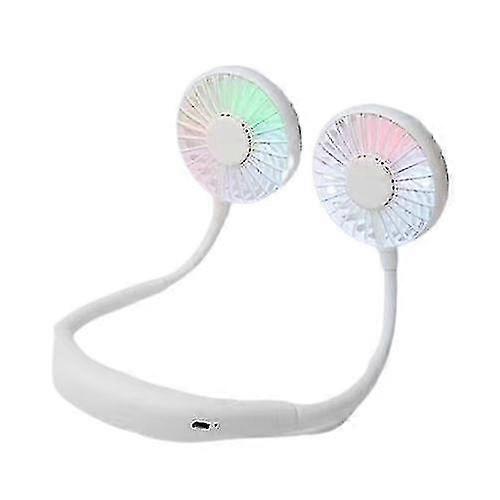 Hanging Neck Small Fan With Led Lights