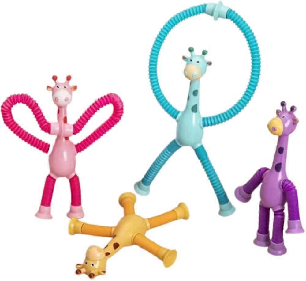 Telescopic Suction Cup Giraffe Toy,telescopic Suction Cup Giraffe Toy, Ever-changing Giraffe Telescopic Tube Suction Cup Toys