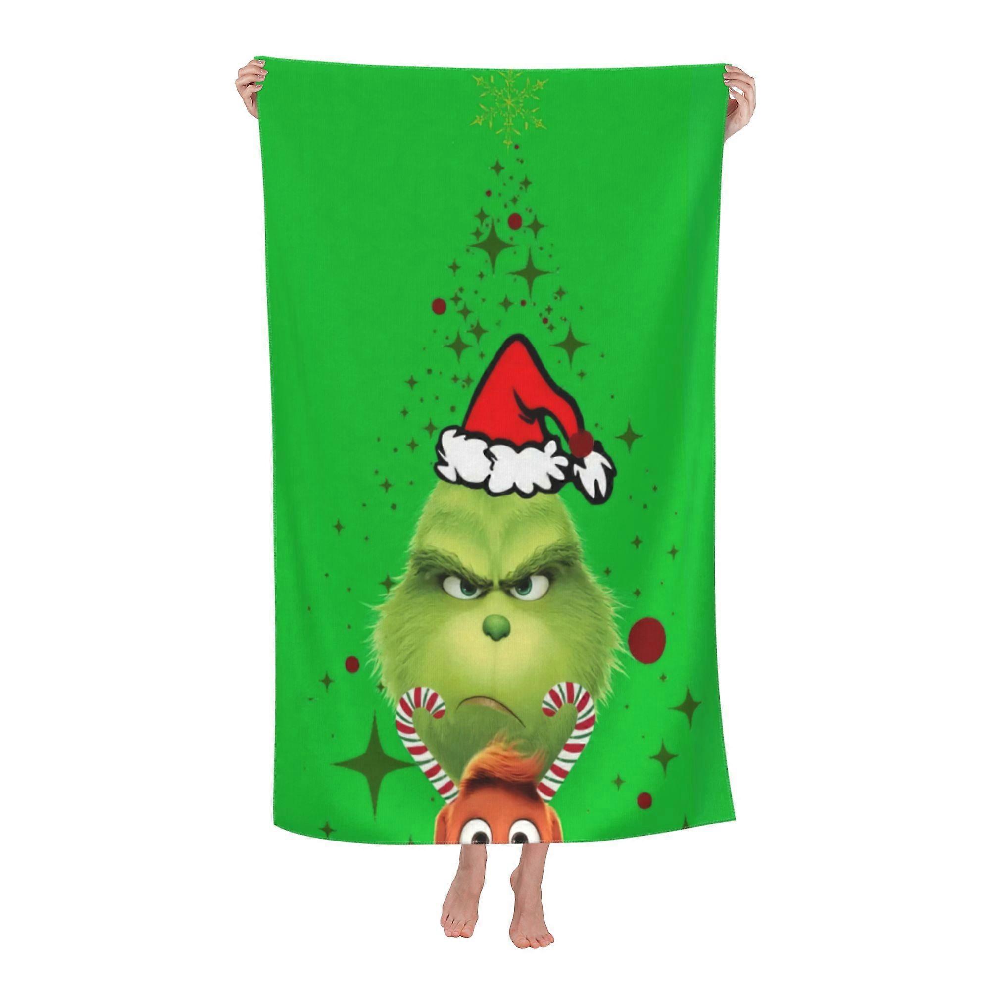 w677Grinchen Strandhandduk, Stor Microfiber Badhanddukqlx677