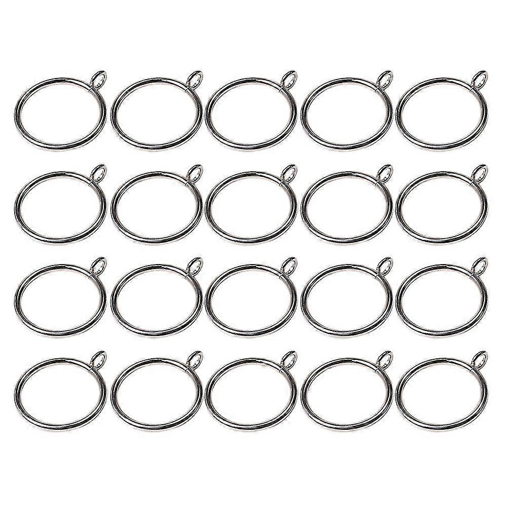 20 Pieces Metal Curtain Rings With Eyelets Rustproof Window Treatment Hardware