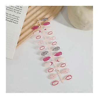 24 stks Nep Nagel Patch Press-on Nagels Duurzame Volledige Dekking Valse Nagels Vinger Nagel Diy Decoratie Vrouwen 707