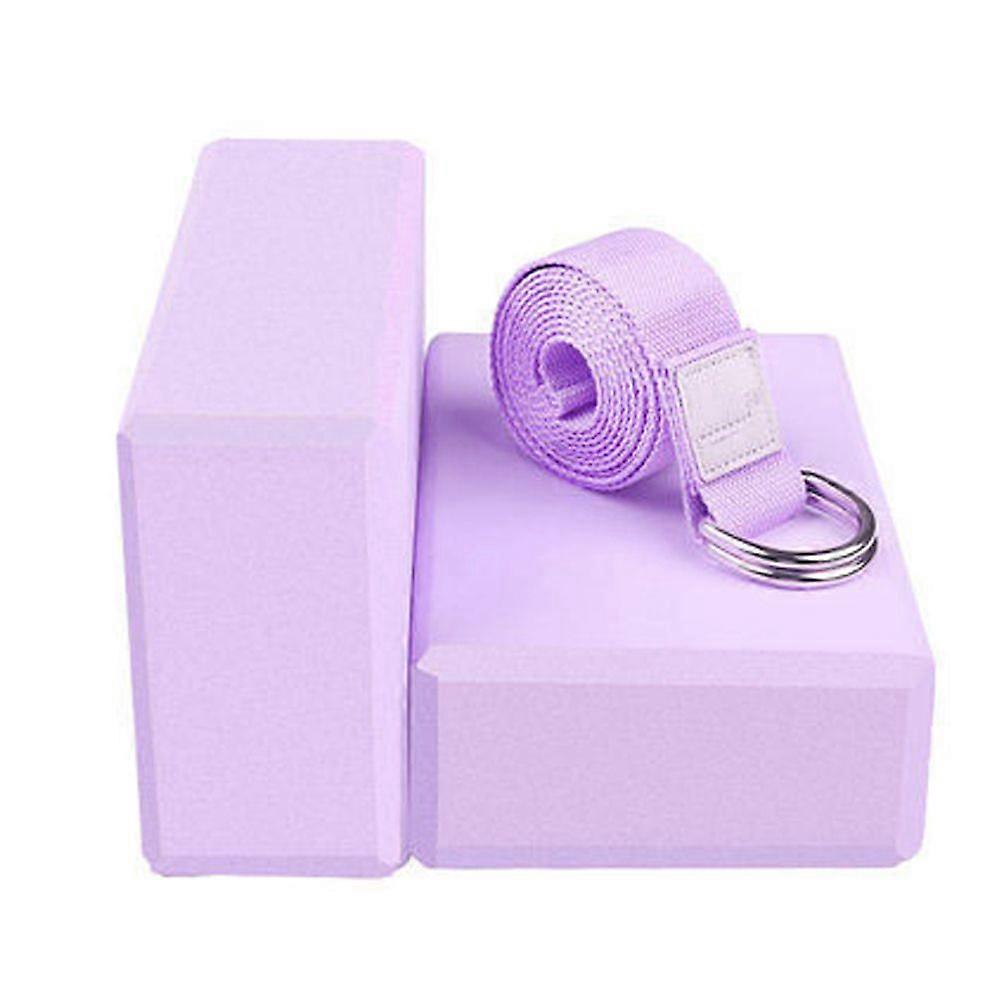 Cork Yoga Block 2 Pack EVA Foam Yoga Block Set of 2 Yoga Block with Strap, Yoga Bricks with Strap, Yoga Block Yoga Brick Yoga Cube Stretch Blocks Stre
