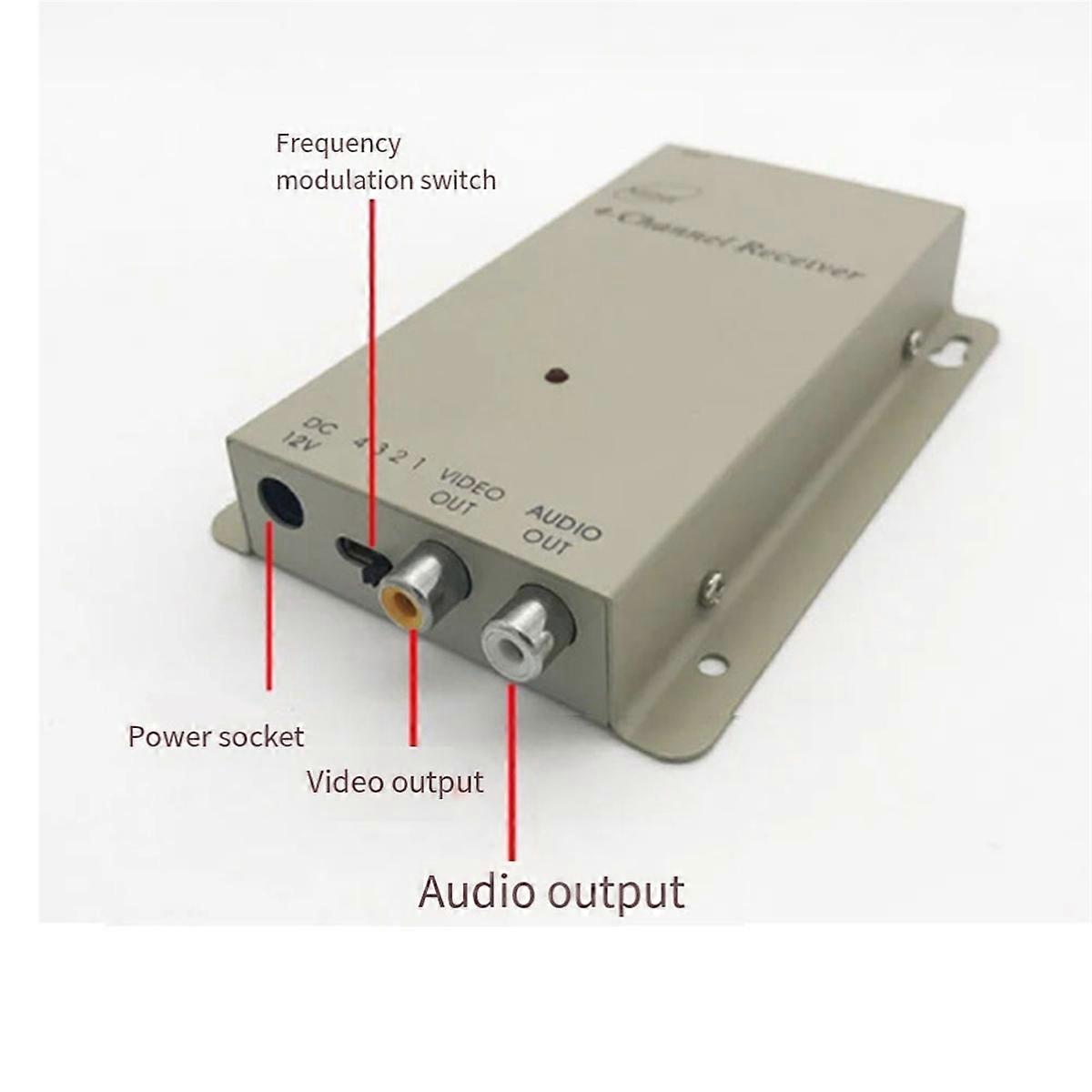 1.2G 5W 1.2Ghz 5000MW Wireless AV Video Audio Transmitter with 1.2G Receiver High Gain Antenna Long
