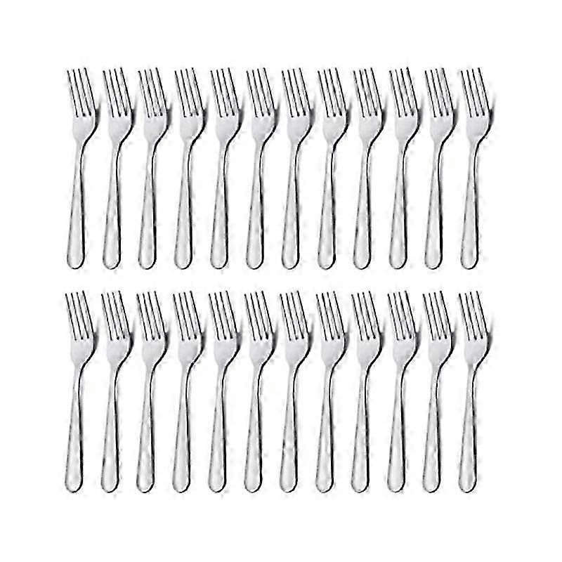 Conjunto de 24 Peças de Jantar Compatível com Jantar 7.1 Polegadas Prata Aço Inoxidável Compatível com Jantar, Compatível com Talheres, Compatível com Componentes