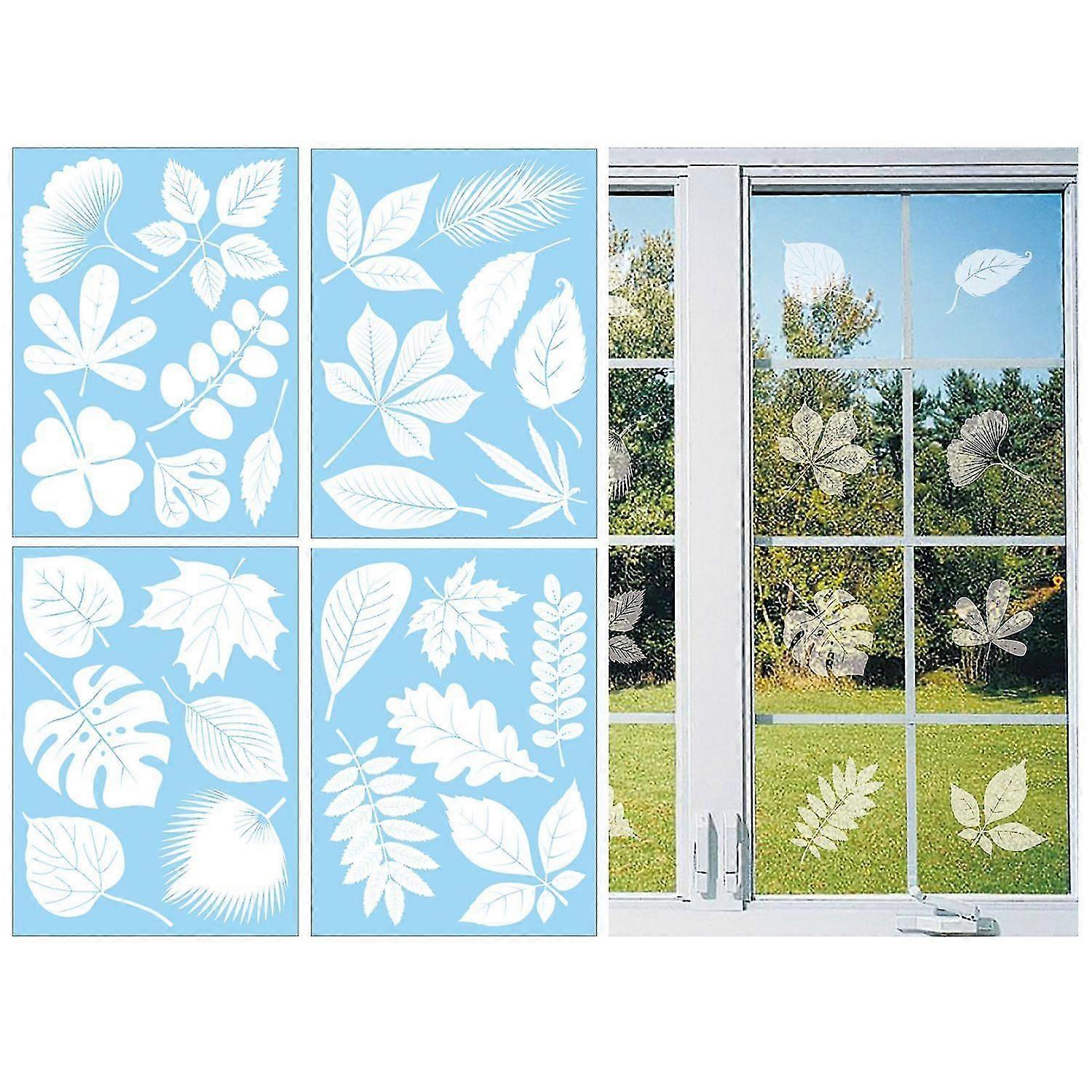 Non-Adhesive Bird Protection Window Decals, 4 Sheets, 22x30cm, PVC Material