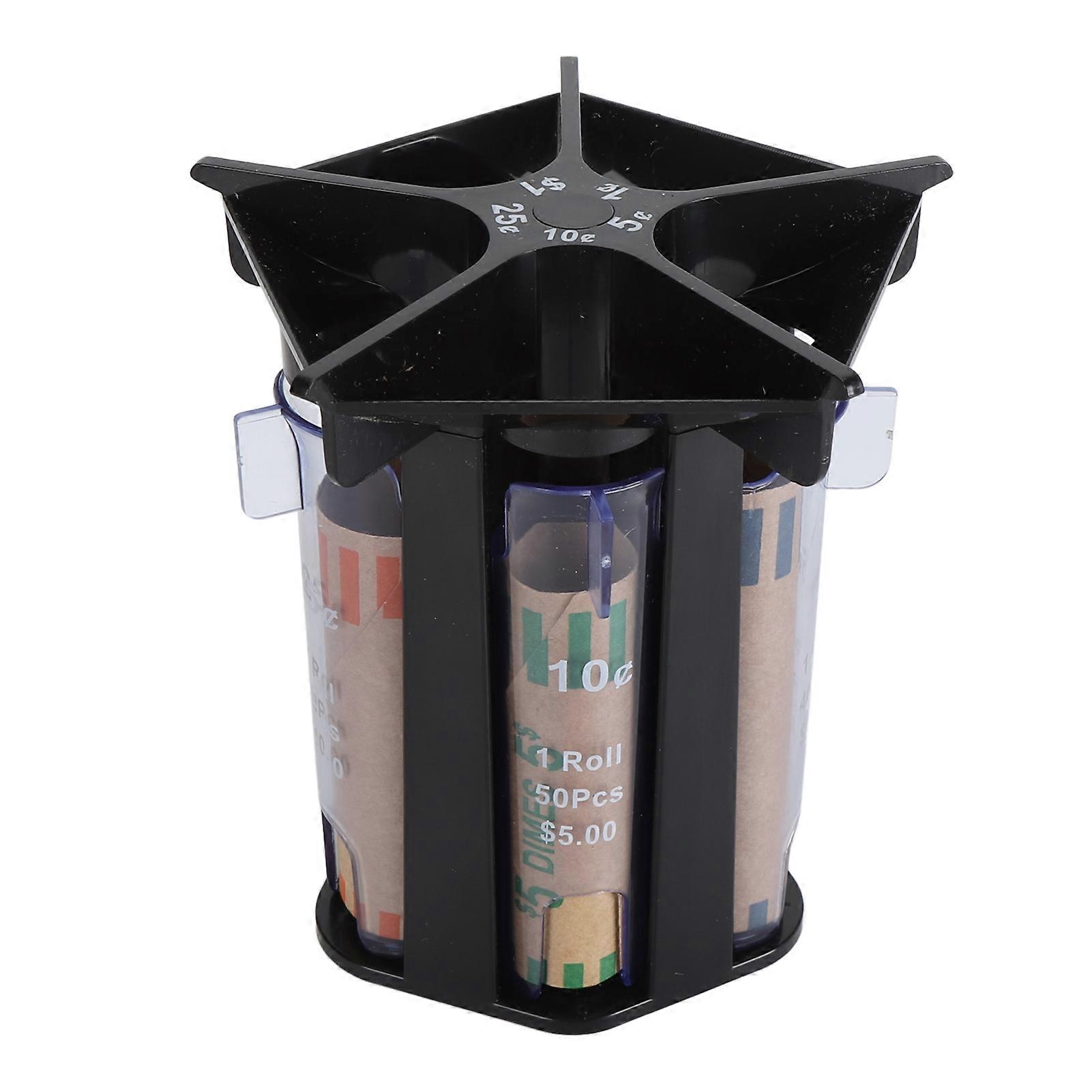 Coin Counter Coin Sorter Tube ABS 5 in 1 Coin Organizer Change Counter ...