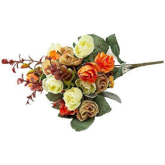 Artificial Rose Flower Soft Touch Easy Care Long Stem Table Centerpiece Fake Flower