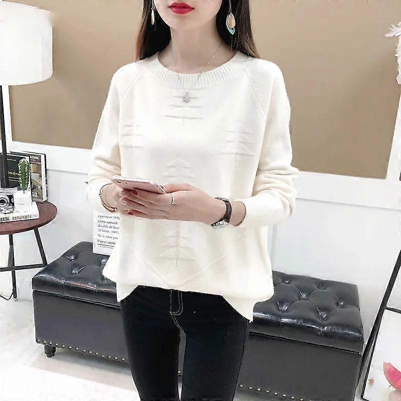 Vinterdam Sapling Låg Krage Varm Tröja Lös Studentundertröja Tröjor