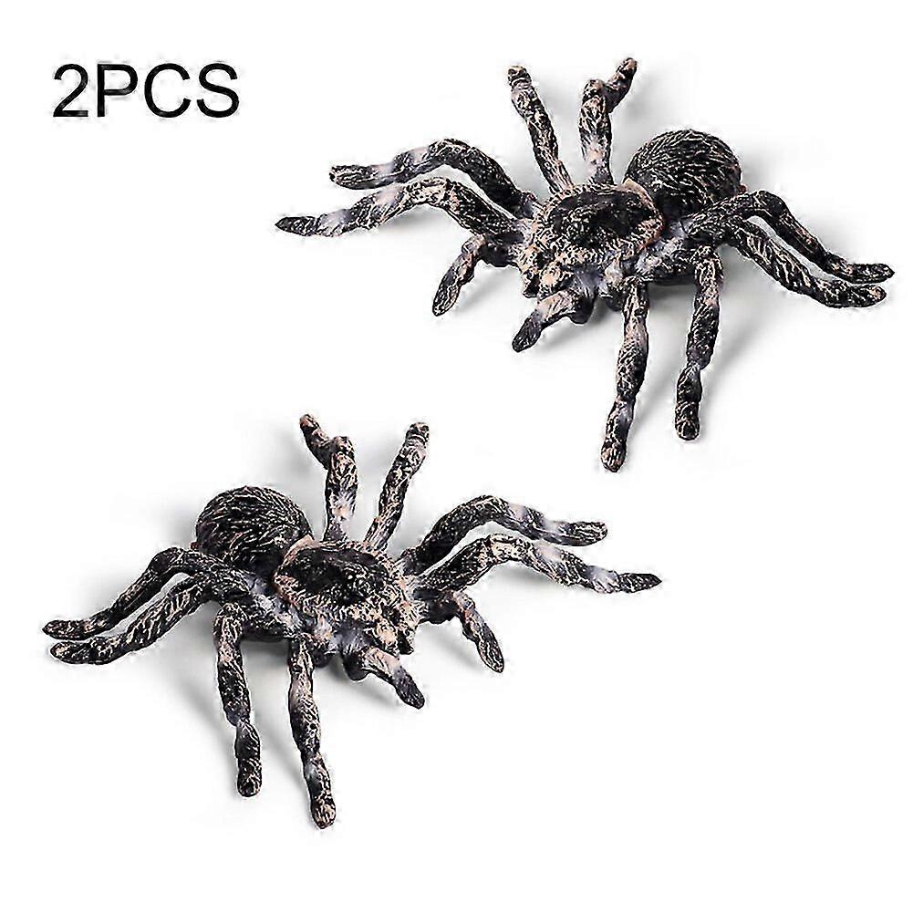 2PCS Faux Réaliste Araignée Insecte Modèle Blague Farce Effrayant Prop Halloween Jouet 100% NOUVEAU