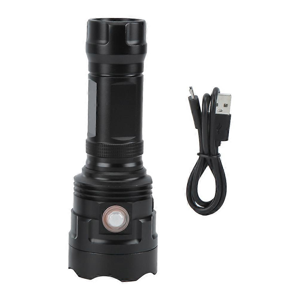 High Brightness USB Rechargeable LED Flashlight for Outdoor Hiking, Emergency Rescue, Compact and Durable Design