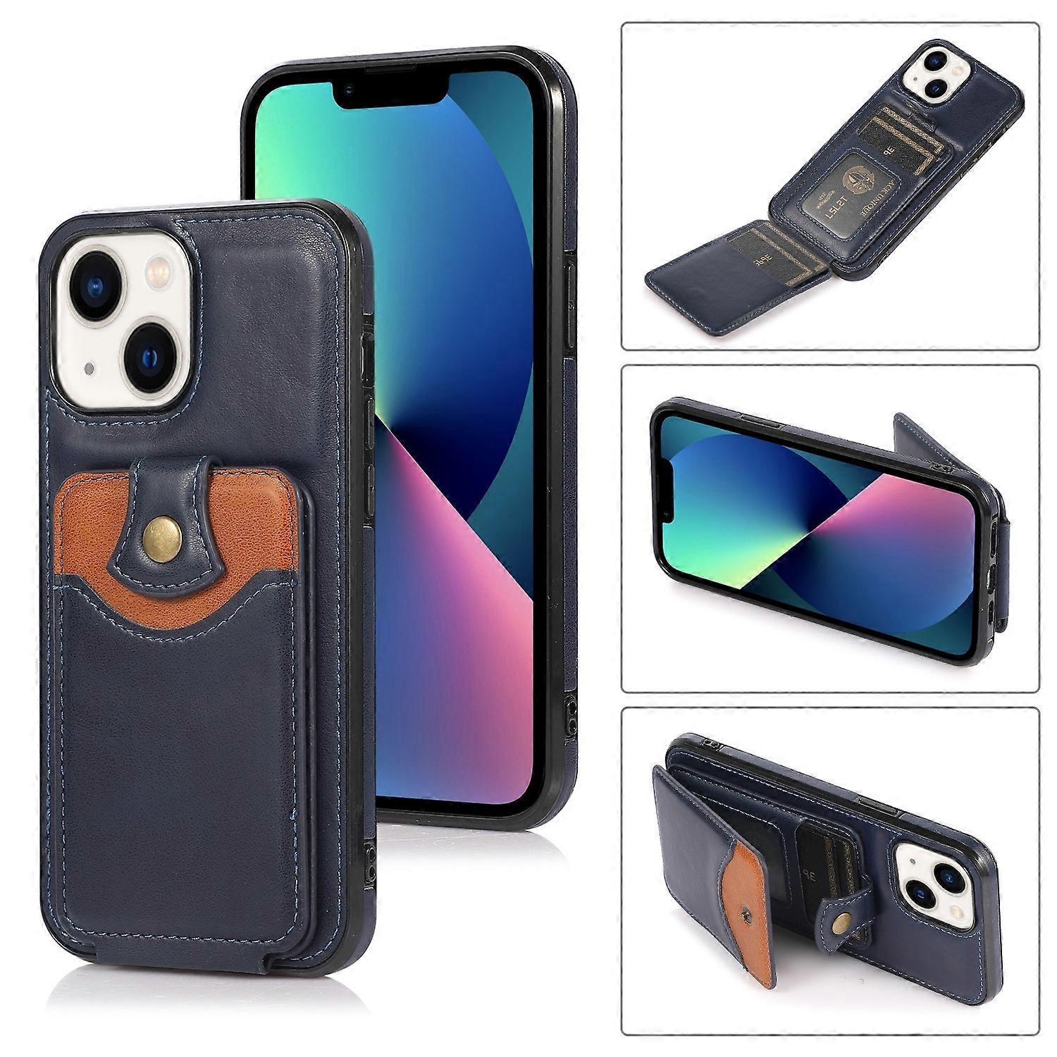 For iPhone 14 Soft Skin Wallet Bag Phone Case