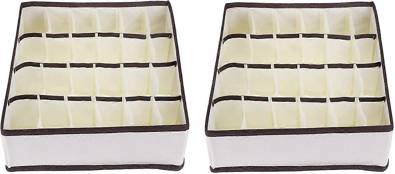 2 Pack Collapsible Drawer Organisers(24cell)