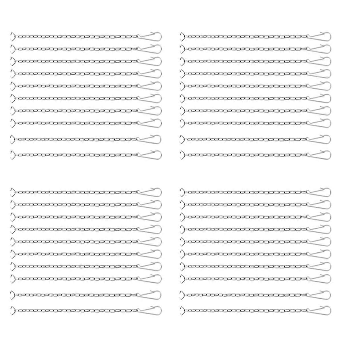 40 Pieces Toilet Handle Chain Stainless Steel Toilet Flapper Lift Chain Replacement Fits Most Toile