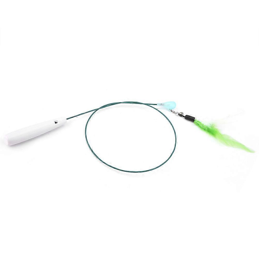 Feather Laser LED Light Cat Teaser Bendable Wand Interactive Toys Pet Supplies