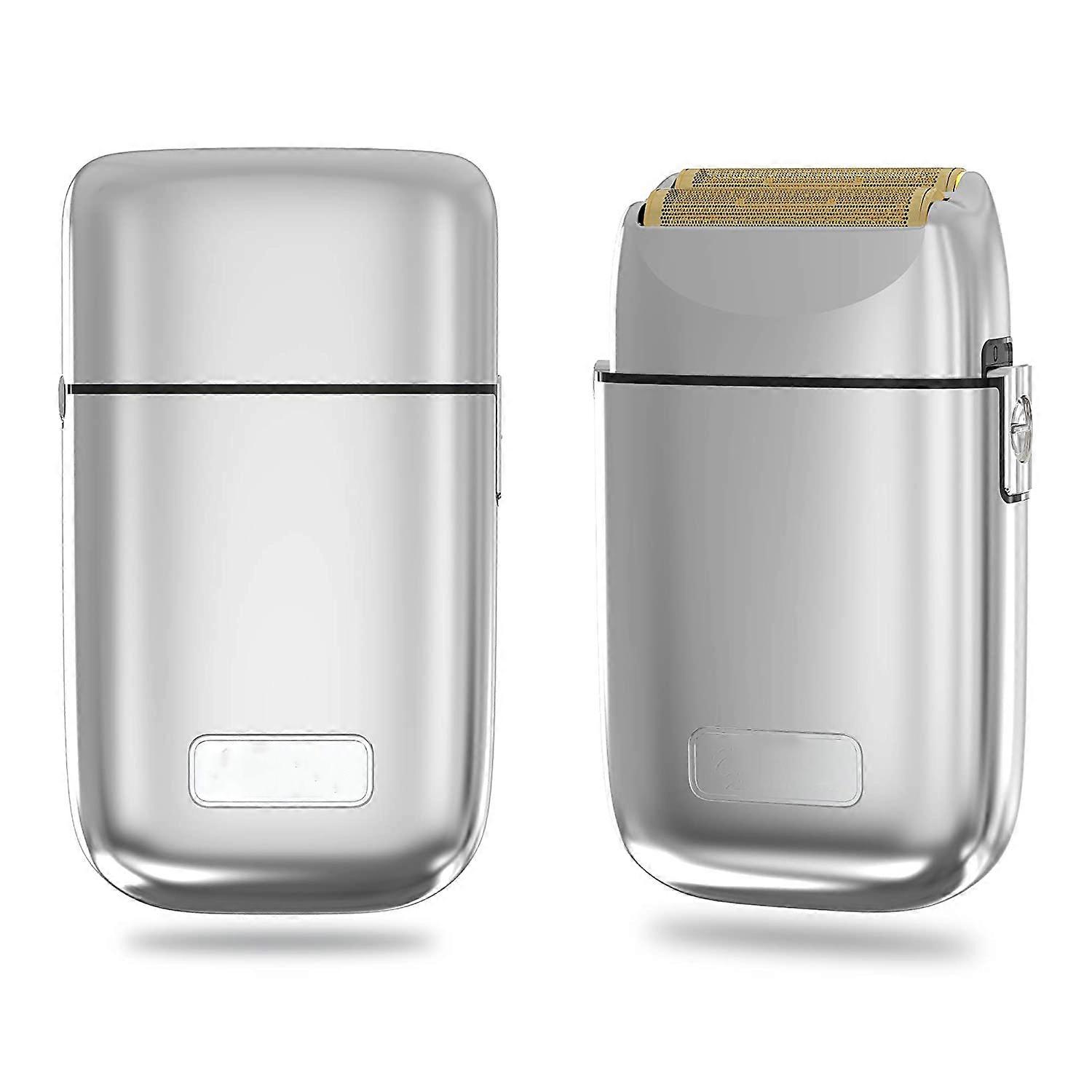 Gentlemen's Electric Shaver, Dual Foil Trimmer with Geometric Pattern Grid, Ultra-Thin Knife Net, Smooth and Quiet Motor, Irritation-Free Shave,