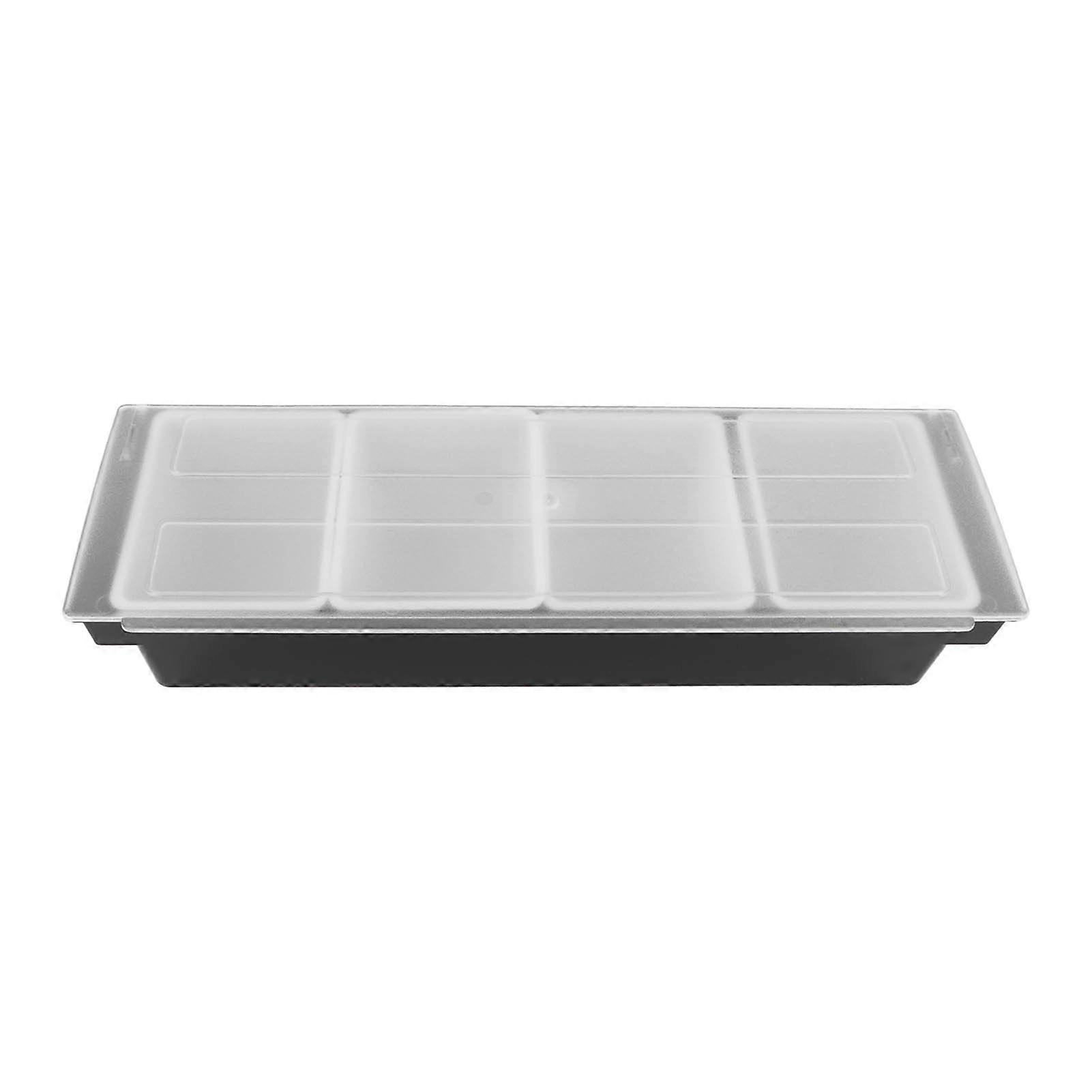 Przyprawa kuchenna z pokrywą Multi Grids Pudełko na przyprawy do domu Sól Cukier Orzech Cukierki Suszone Owoce Czarne