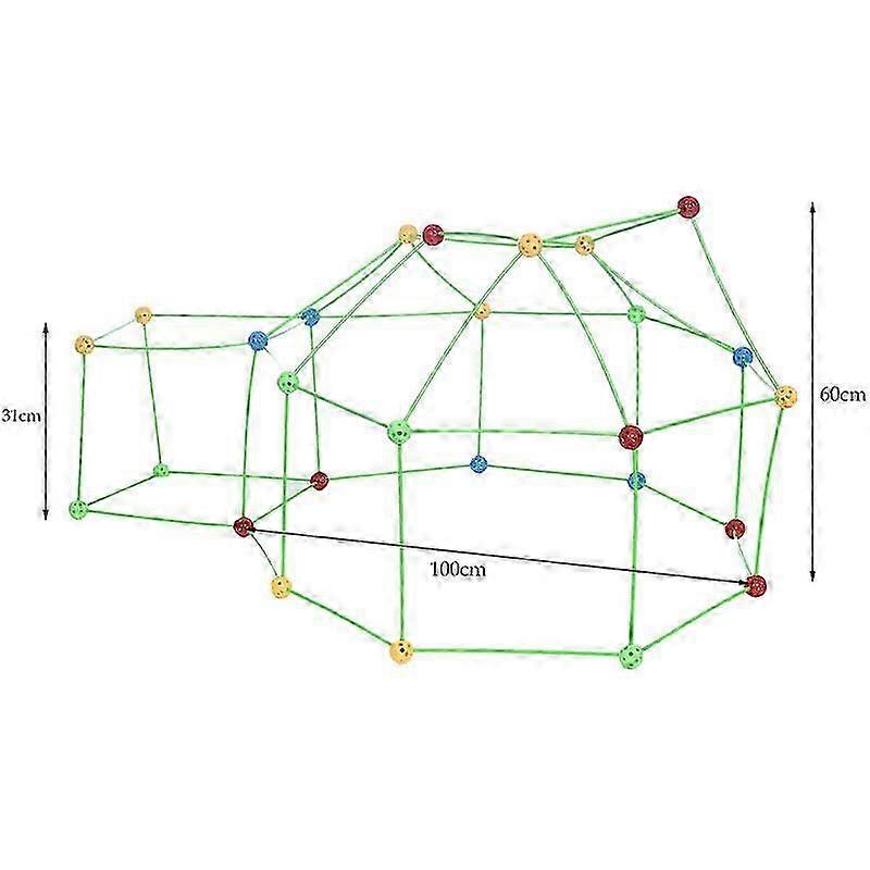 Zestawy do budowania fortu dla dzieci - DIY Puzzle Zabawkowy dom do zabawy w pomieszczeniach i na zewnątrz