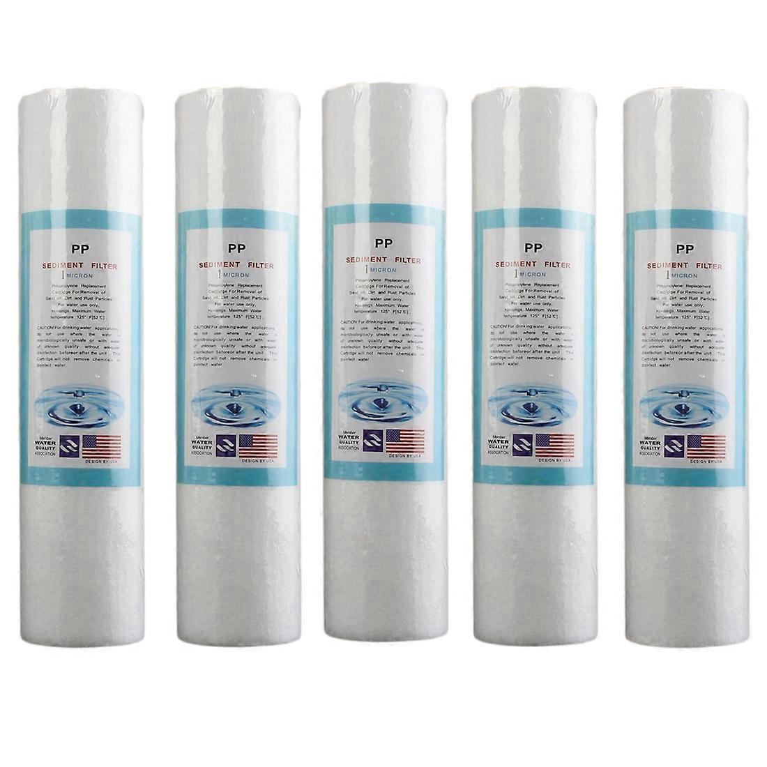 5Pcs Replacement Water Sediment Filters(5 Micrometer)2.5"x10"Cartridges