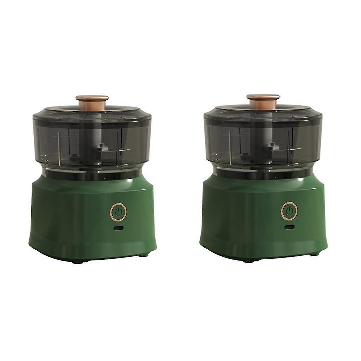 Electric Garlic Dual-Purpose Kitchen Food Grinder,Green