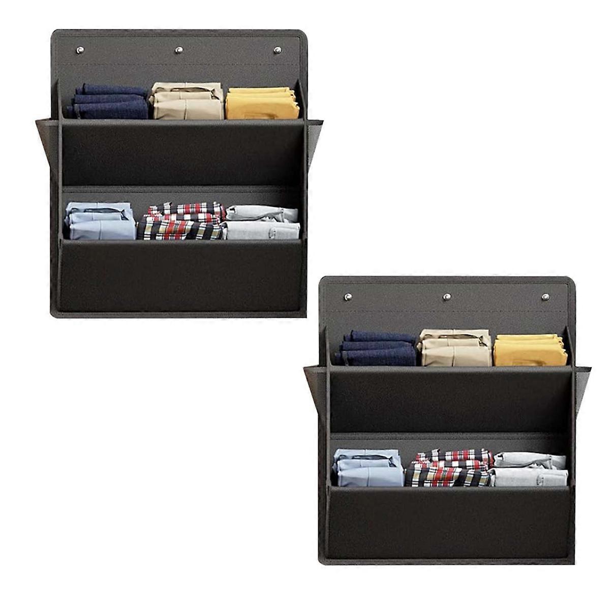 2 Pack RV Shoe Storage with Sticky Adhesive Tape, Black