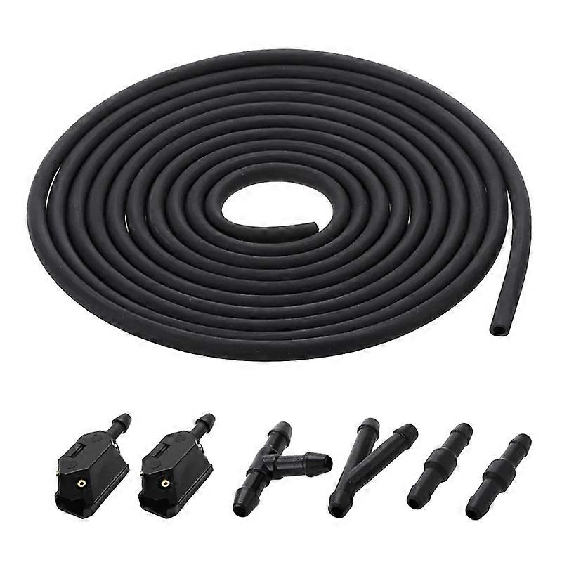 7Pcs Front Windscreen Wiper Arm Washer Nozzle Jet 4 Way Check Valve