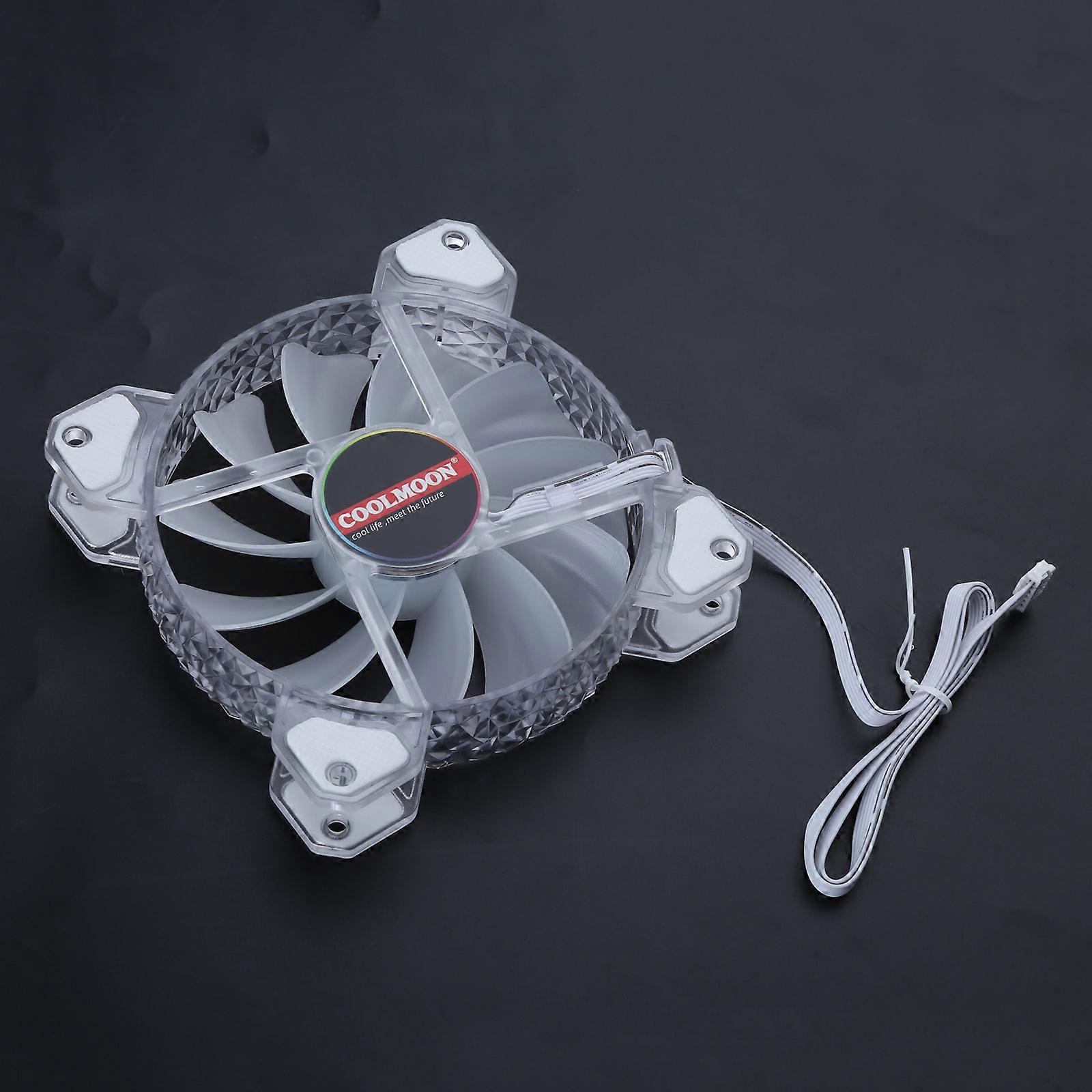 Coolmoon Computer PC Fan Adjust RGB Cooling Fan Diamond 120mm PWM 6PIN Adjustable Silent Aperture RGB for Case Fans Multicolor