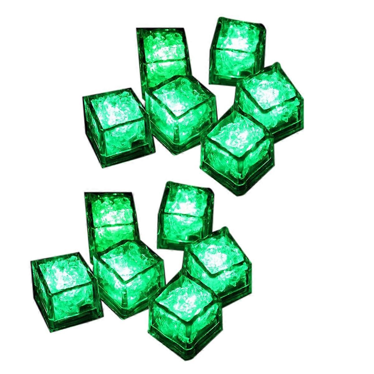 12PCS Waterproof LED Ice-Cube Flashing Glow in the Dark Light E