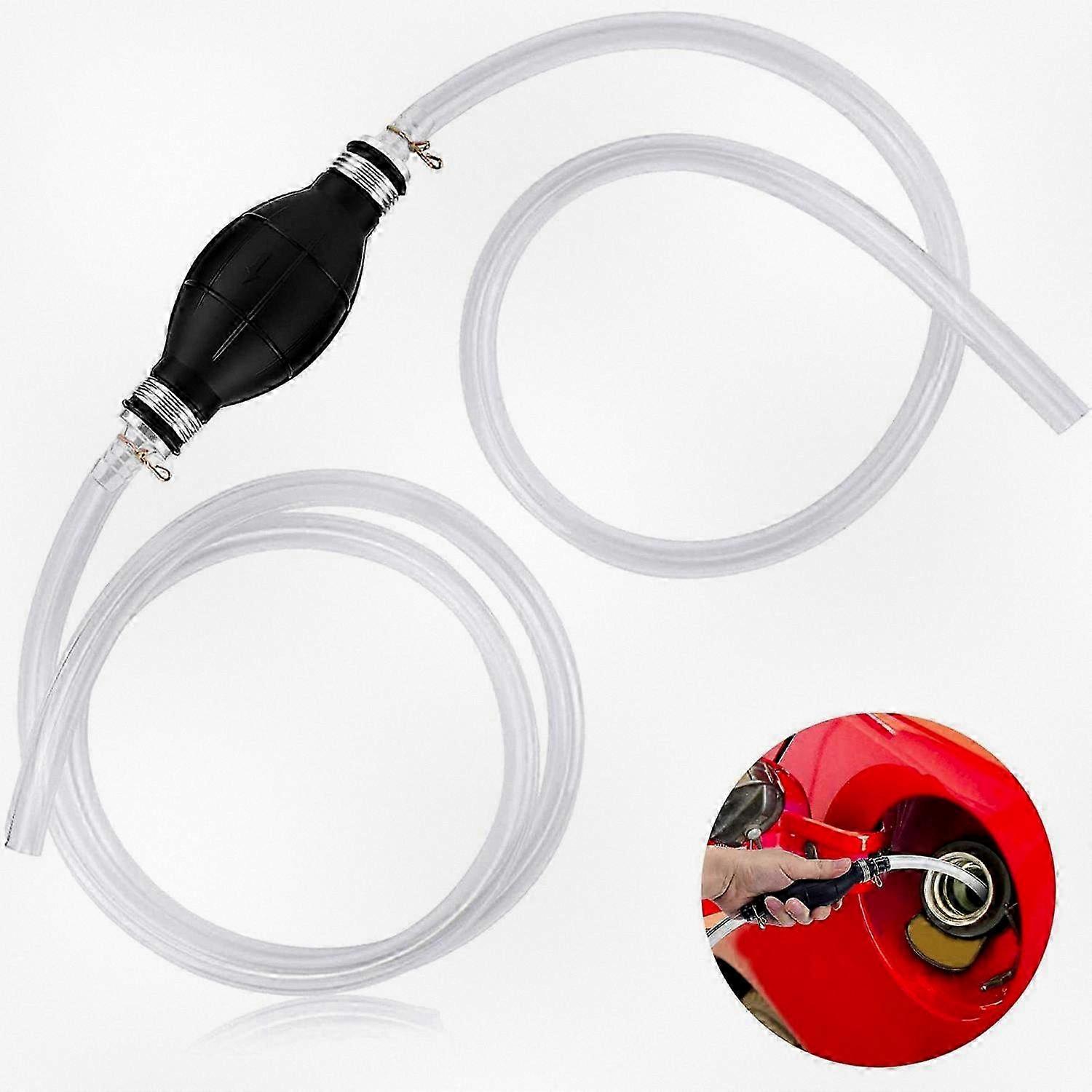 Portable Manual Fuel Transfer Pump with 2m Siphon Hose for Gasoline